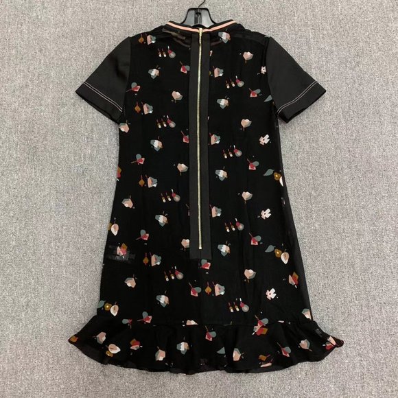 Ted Baker Zolba Floral Back Dress Black - Picture 4 of 8